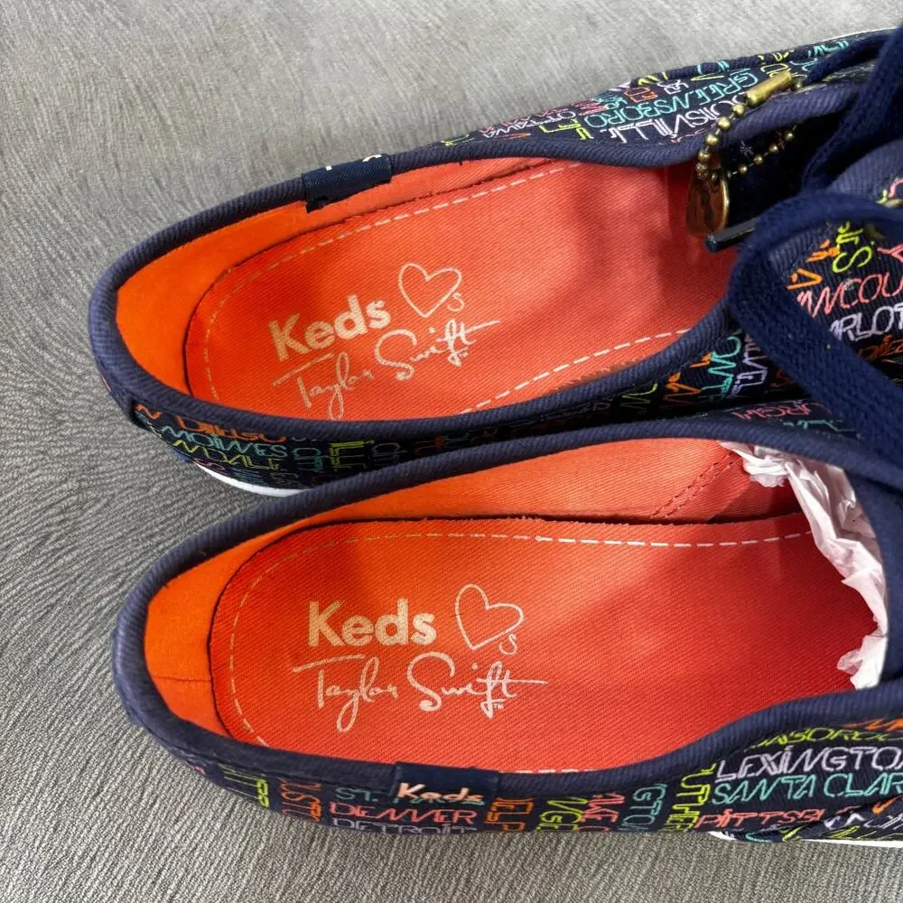 Taylor Swift TS 1989 World Tour Collection Keds Womens US 8 Tour Shoe City Names